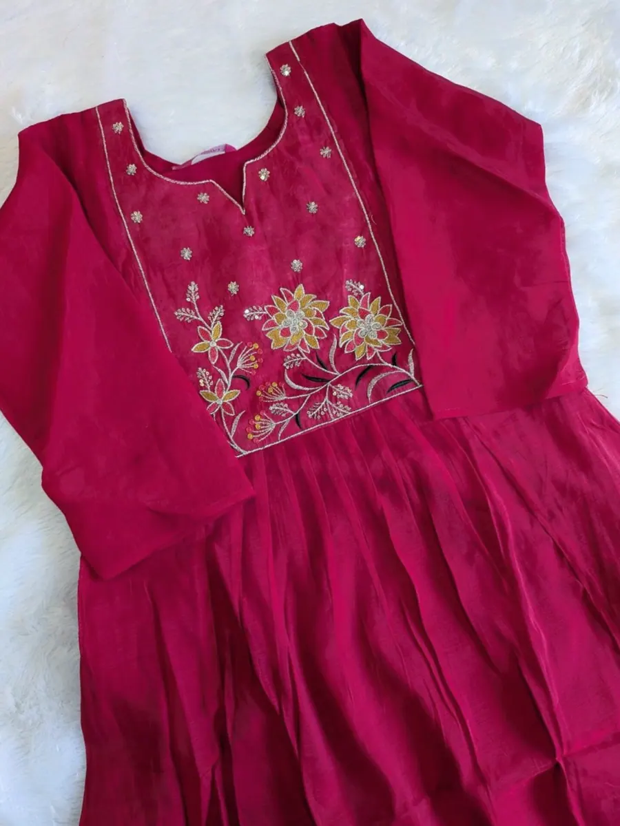 Rani Pink Mul Chanderi Pocket Frock
